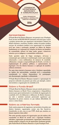 2014 – Litigância estratégica, advocacy e comunicação para a promoção, proteção e defesa de direitos humanos